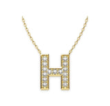 Diamond Initials Necklace H