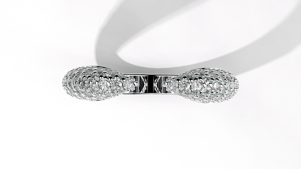 Claudia Cuff Diamond Wedding Ring - Artelia Jewellery