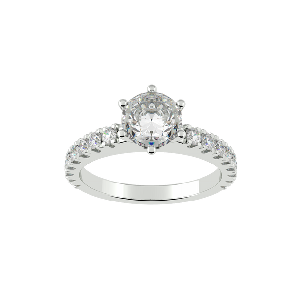 Round Diamond Solitaire Engagement Ring (ARTSR088)