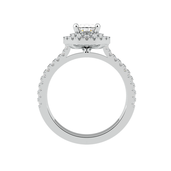 Pear Diamond Double Halo Engagement Ring (ARTDHR105)