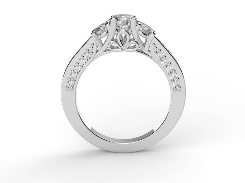 Round Diamond Trilogy Ring (ART064)