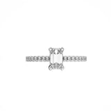 Emerald Cut Diamond Solitaire Engagement Ring (ARTSR106)
