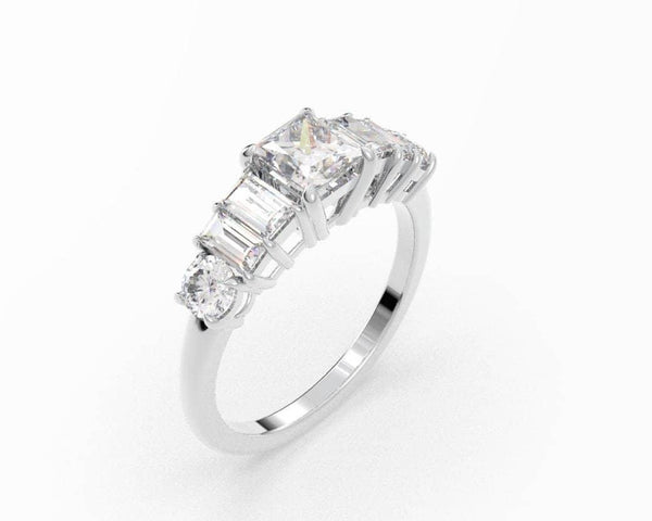 Princess Diamond Solitaire Engagement Ring (ARTSR080)