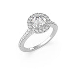 Round Diamond Halo Engagement Ring (ARTHR038)