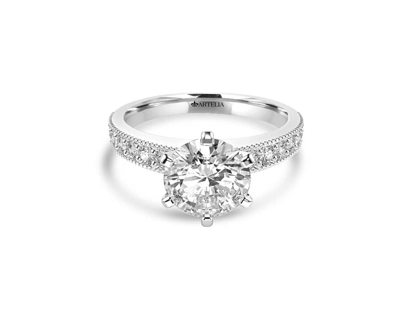 Round Diamond Solitaire Engagement Ring (ARTSR041)
