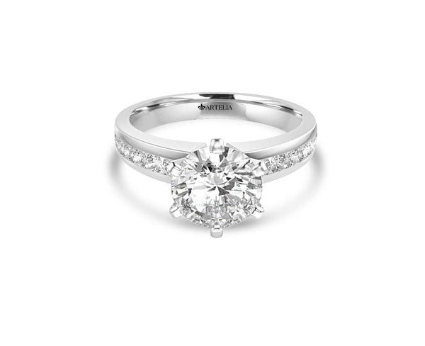 Round Diamond Solitaire Engagement Ring (ARTSR042)