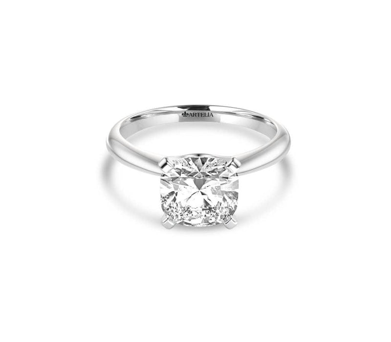 CUSHION DIAMOND SOLITAIRE ENGAGEMENT RING (ARTSR050)