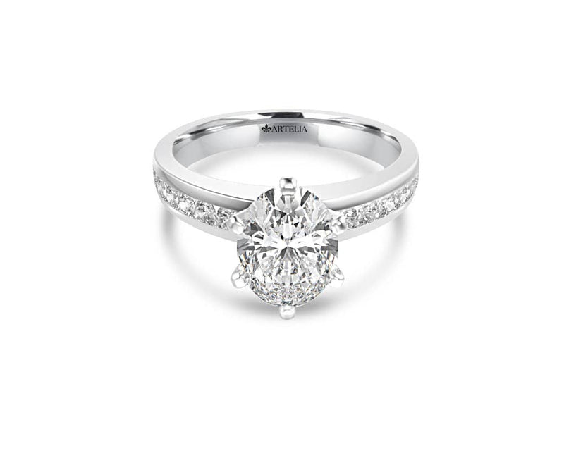 Oval Diamond Solitaire Engagement Ring (ARTSR055)