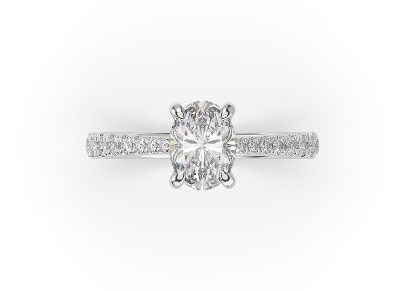 Oval Diamond Solitaire Engagement Ring (ARTSR075)
