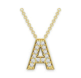 Diamond Initials Necklace A