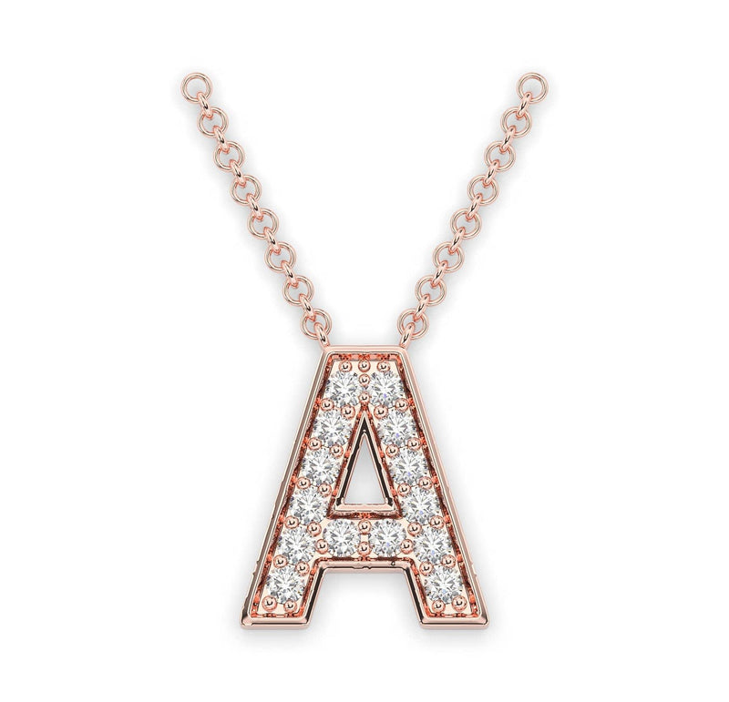Diamond Initials Necklace A