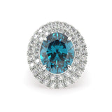 Ada Aquamarine and Diamond Engagement Ring