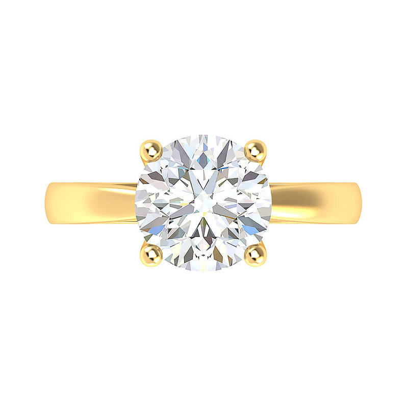 Asena Round Solitaire Engagement Ring