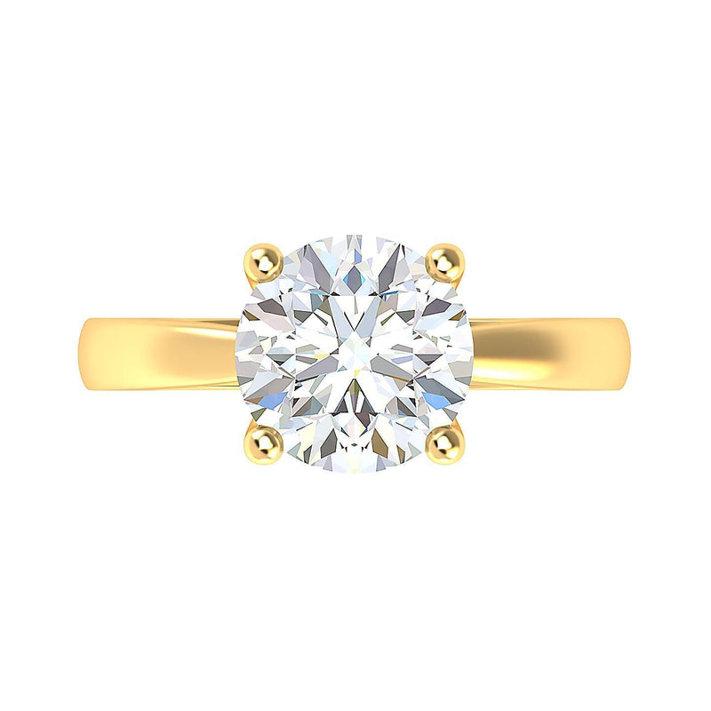Asena Round Solitaire Engagement Ring - Artelia Jewellery