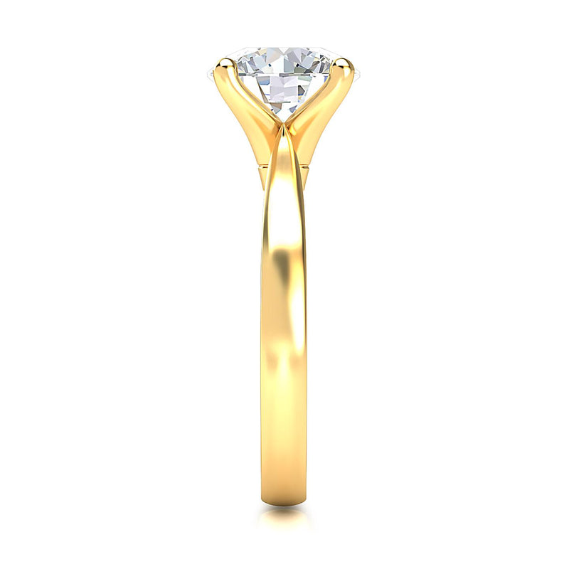 Asena Round Solitaire Engagement Ring