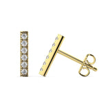 Diamond Bar Earrings - Artelia Jewellery