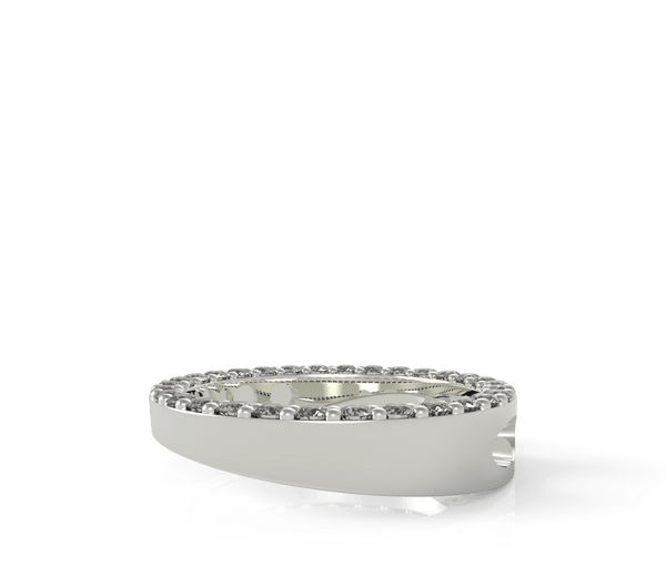 18K White Gold Diamond Circle Pendant - Artelia Jewellery