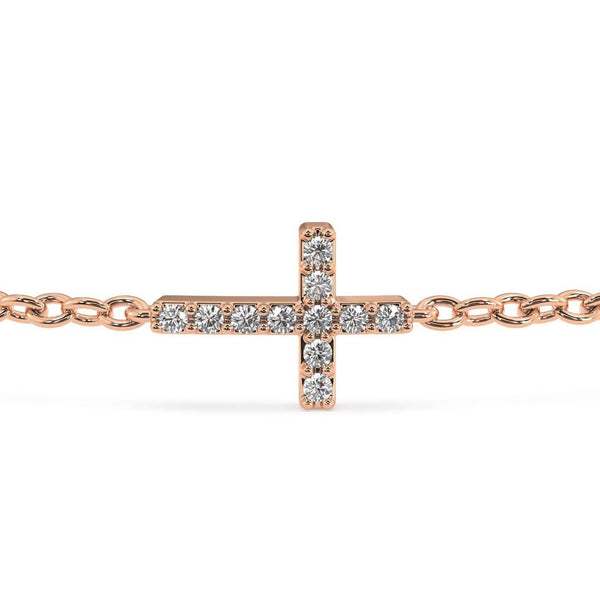 Faith Diamond Cross Bracelet - Artelia Jewellery