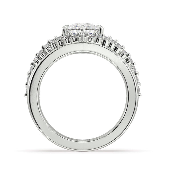 Crown Diamond Engagement Ring