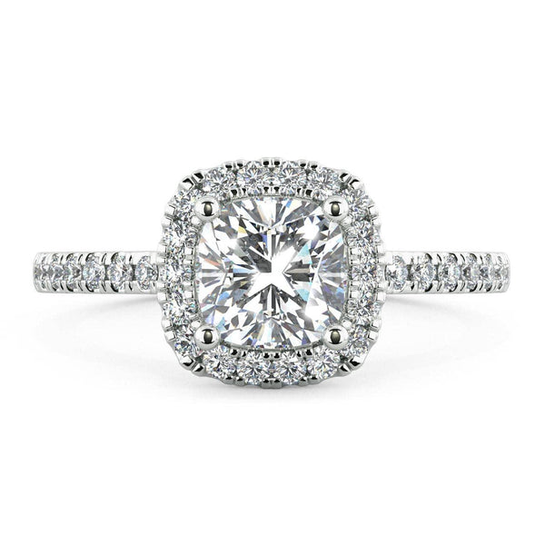 Cienna Cushion Diamond Halo Engagement Ring - Artelia Jewellery