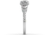 Lourdess Diamond Trilogy Engagement Ring (ART046) - Artelia Jewellery