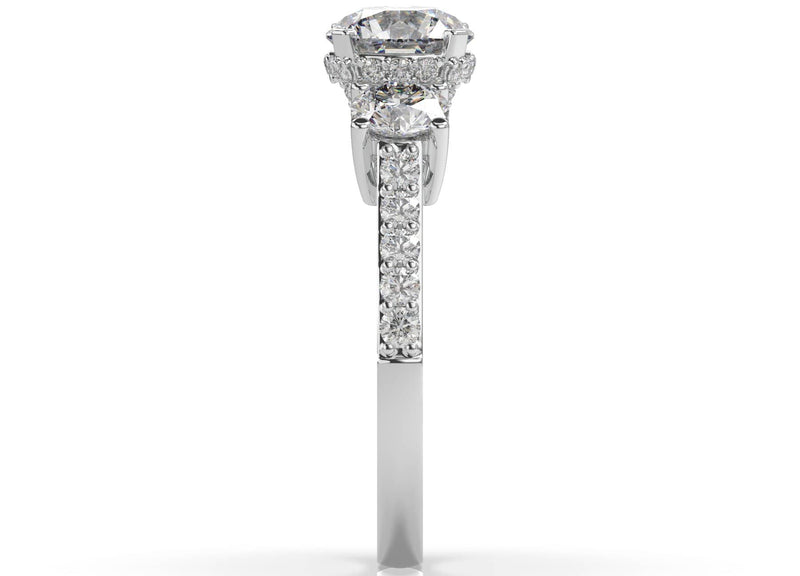 Lourdess Diamond Trilogy Engagement Ring (ART046)