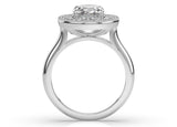 Oval Diamond Halo Engagement Ring (ARTHR048) - Artelia Jewellery