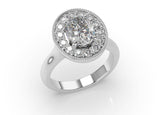 Oval Diamond Halo Ring (ARTHR048)