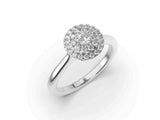 Double Halo Engagement Ring (ARTHR099) - Artelia Jewellery