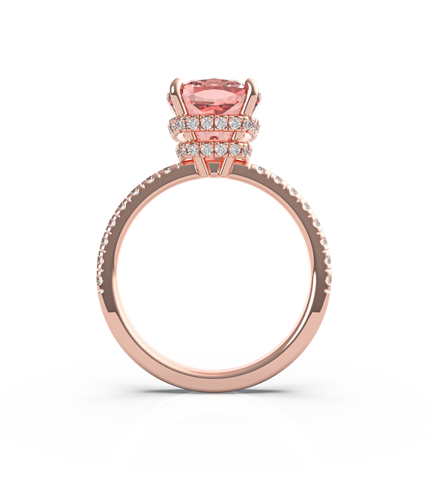 Artelia morganite and diamond Engagement ring ART028