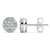 Round Diamond Cluster Earrings - Artelia Jewellery