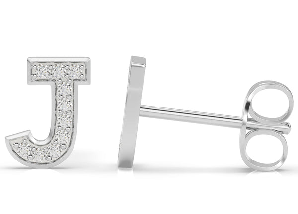 initials Diamond Earring J