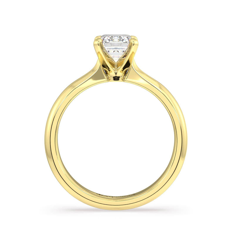 Artelia Yellow Gold Emerald Cut Solitaire Engagement Ring