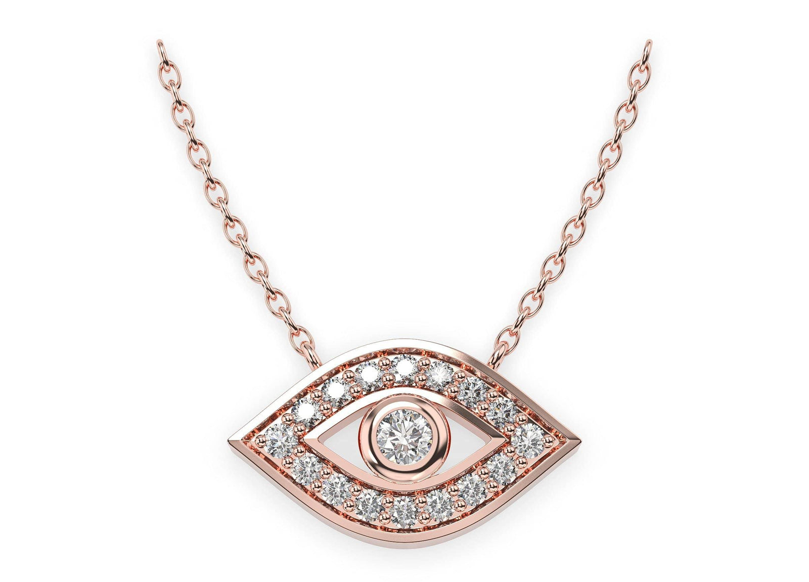 Diamond evil eye necklace discount