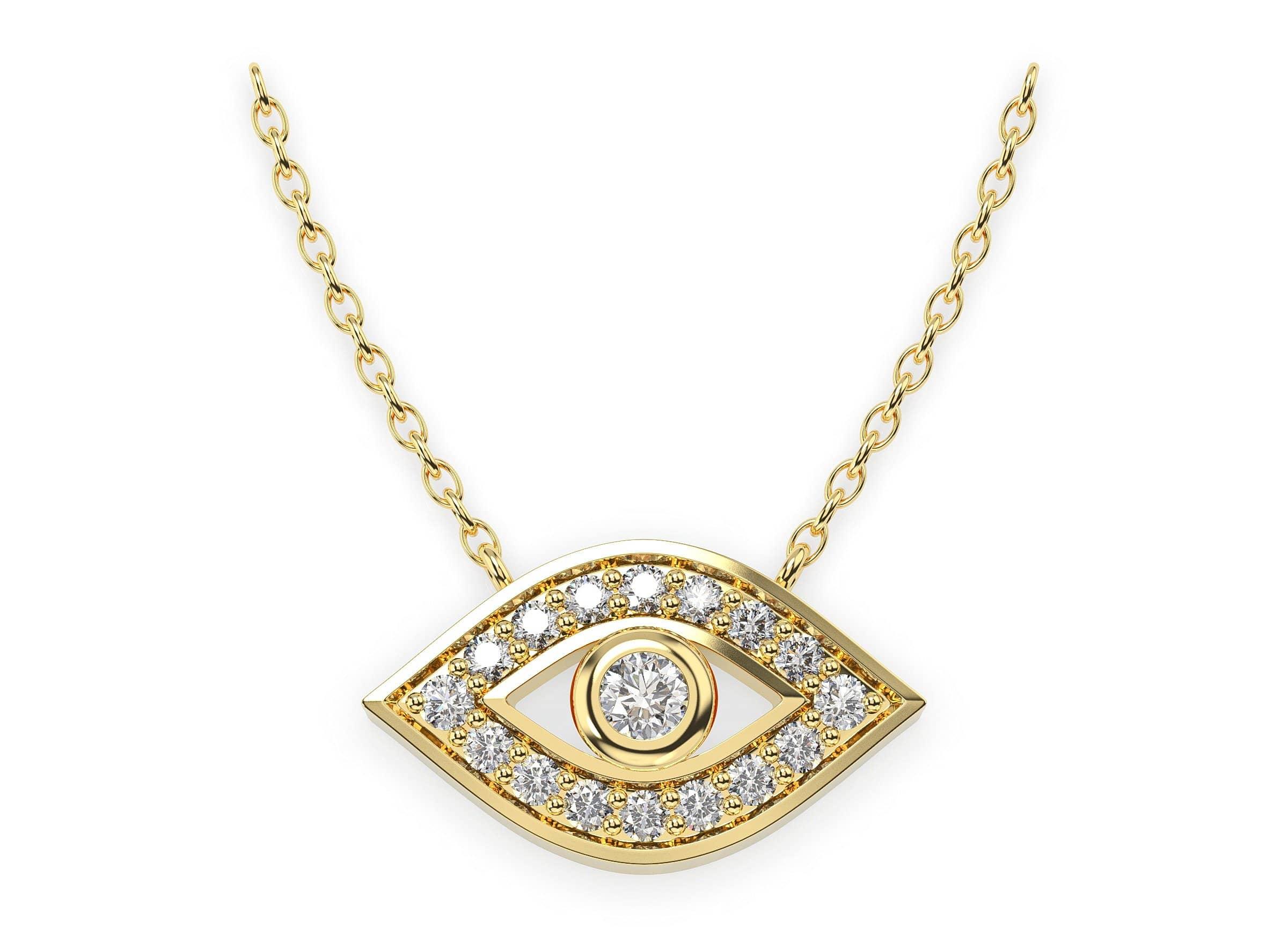 Evil eye deals necklace gold diamond