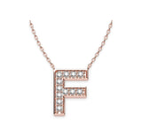 Diamond Initials Necklace F - Artelia Jewellery