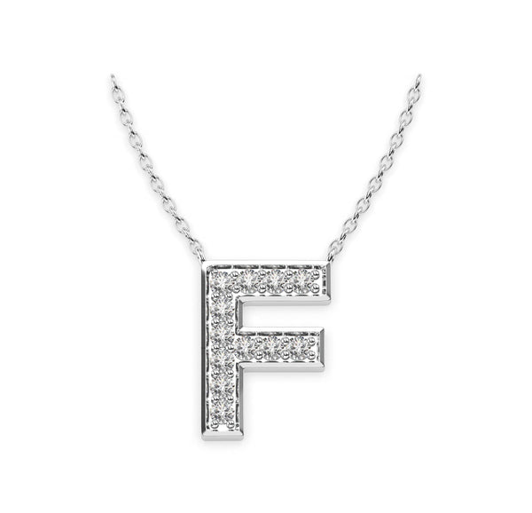 Diamond Initials Necklace F