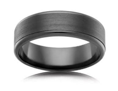 Paul Zirconium Wedding Ring - Artelia Jewellery