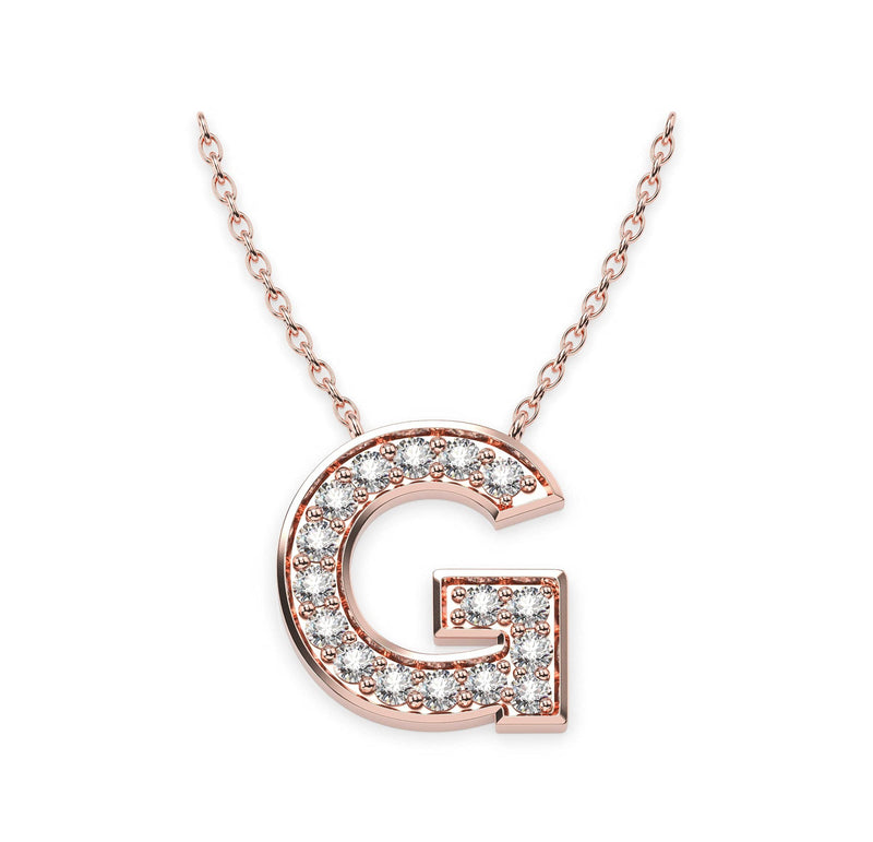 Diamond Initials Necklace G