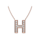 Diamond Initials Necklace H