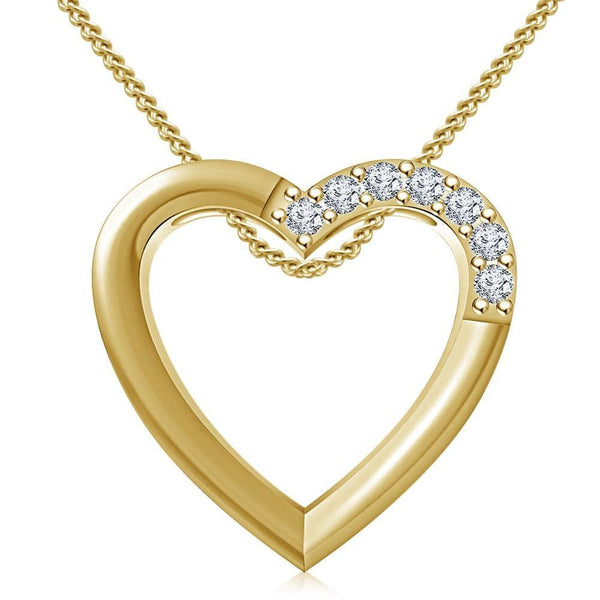 Diamond Heart Pendant - Artelia Jewellery