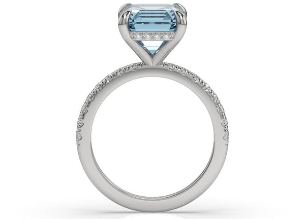 Heidi Aquamarine and Diamond Ring