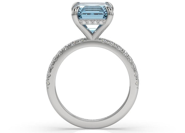 Heidi Aquamarine and Diamond Ring - Artelia Jewellery