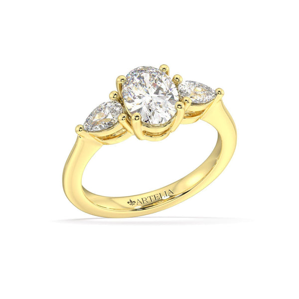 Helena Diamond Trilogy Engagement Ring - Artelia Jewellery