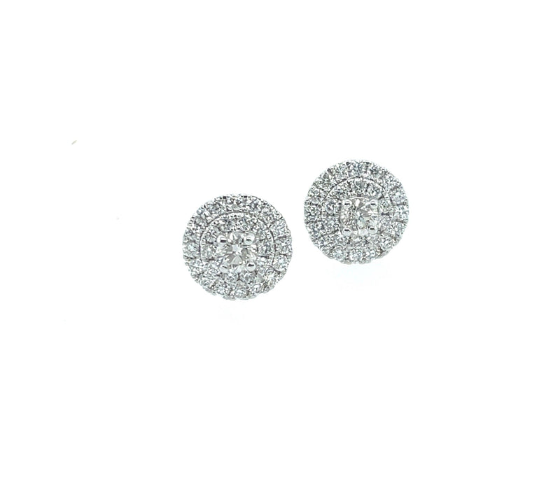 Grace Halo Diamond Earrings - Artelia Jewellery