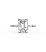 Emerald Cut Solitaire Diamond Engagement Ring (ARTSR01) - Artelia Jewellery