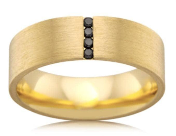 Tony (Black Diamond Wedding Ring) - Artelia Jewellery