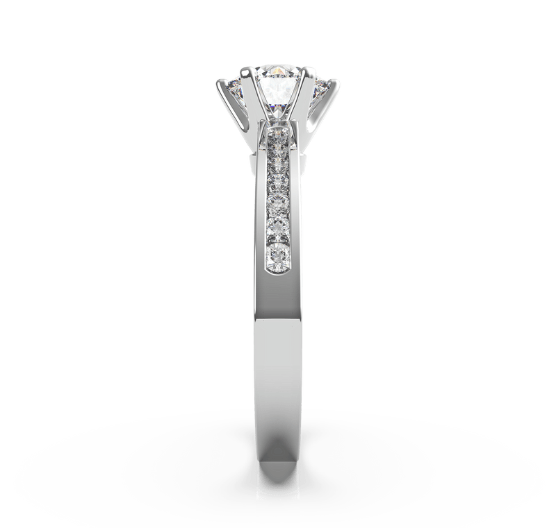 Round Diamond Solitaire Engagement Ring (ARTSR083) - Artelia Jewellery