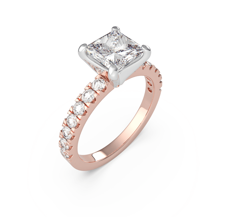 Princess Diamond Solitaire Engagement Ring (ARTSR037)