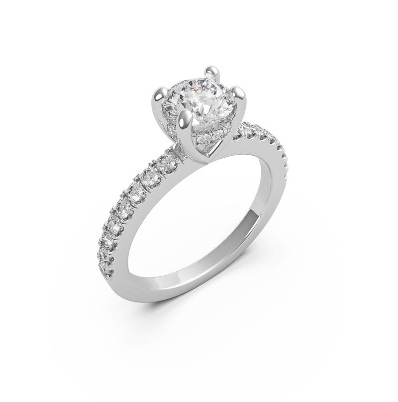 Round Diamond Solitaire Engagement Ring (ARTSR082)